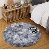 Tapis rond moelleux Garvee 80 cm (2'7,5") pour chambre d'enfant, gris, doux et moelleux, en velours et éponge, antidérapant et insonorisant, idéal pour les chambres de bébé et d'adolescent.