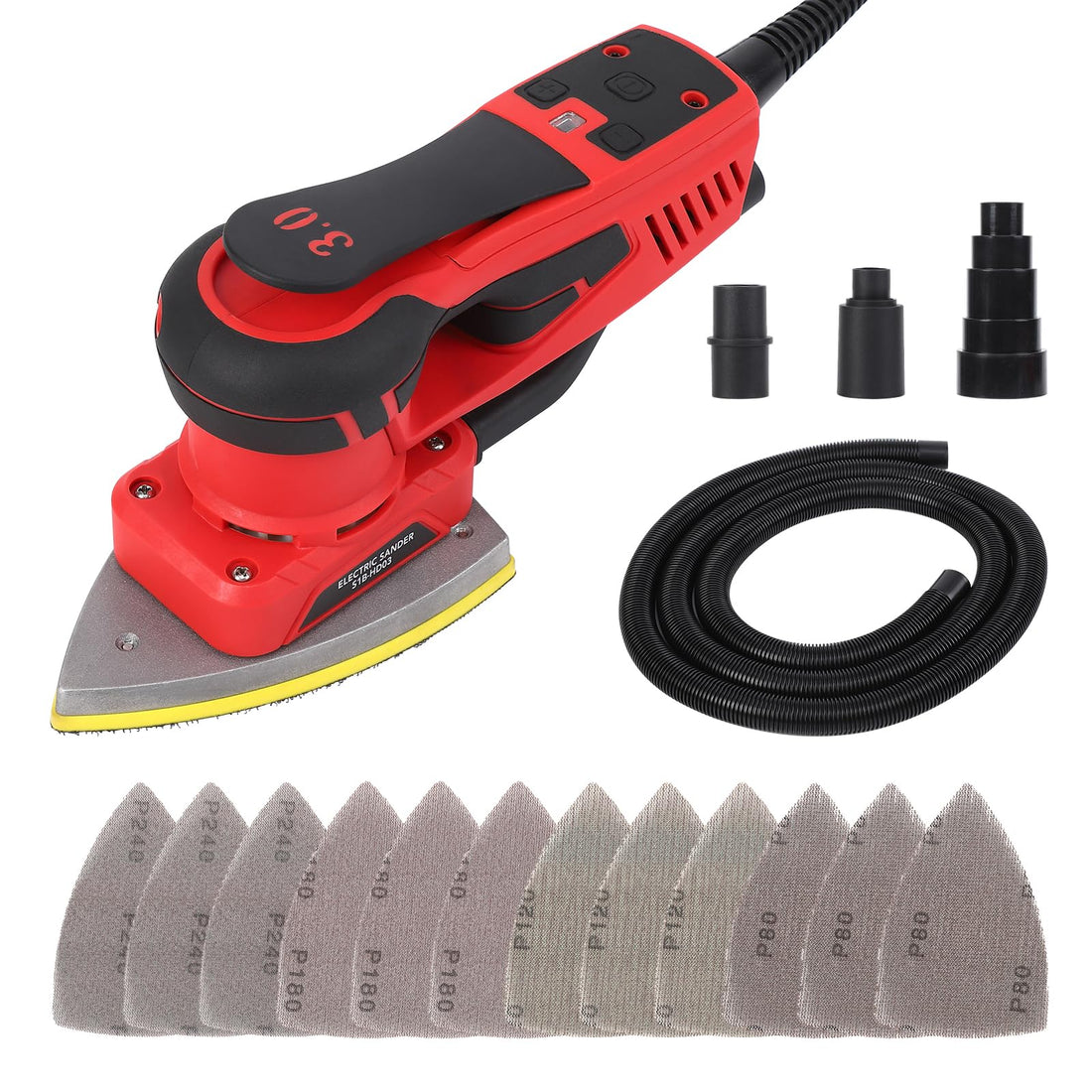 Ponceuse multifonctions Garvee 350 W à moteur sans balais pour le polissage du bois, compacte (2,2 kg).