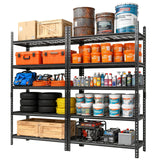 Garvee Système d'étagères de garage, en métal, charge 998 kg, réglable, 5 niveaux, acier SPCC, résistant aux rayures, 91,4 x 40,6 x 182,9 cm - Noir