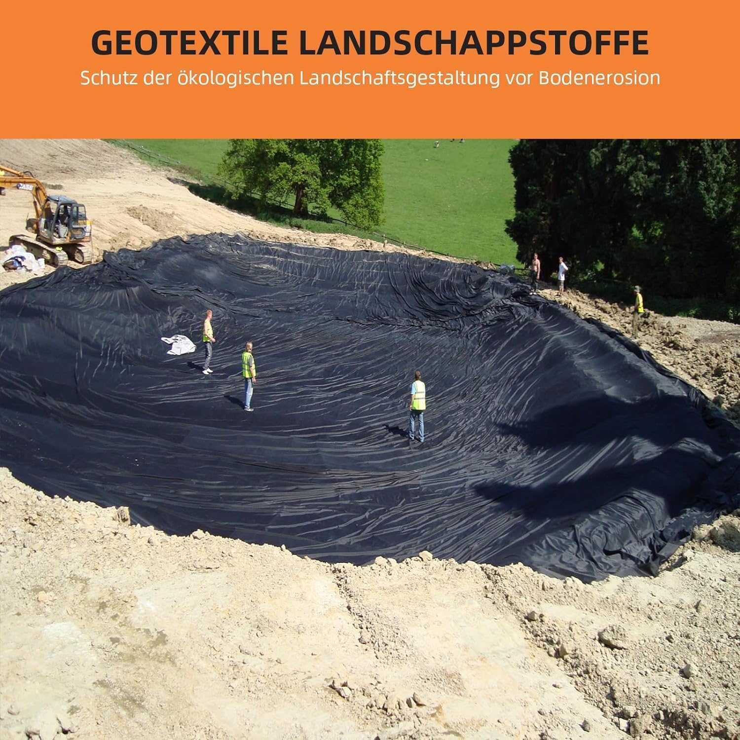 Géotextile GARVEE pour aménagement paysager, 183 x 9144 cm, polypropylène 6 oz, drainage, résistance à la traction 350 N, capacité de charge 440 N, pour allées, routes et protection contre l'érosion.