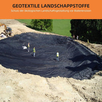 Géotextile GARVEE pour aménagement paysager 91,5 x 9144 cm PP 6 oz, résistance à la traction 350 N, capacité de charge 440 N, pour la stabilisation des allées et des routes, la lutte contre l'érosion et le drainage.