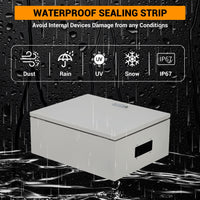 Boîtier électrique extérieur Garvee 24x16x12" NEMA 4X, boîtier en acier étanche IP67 à l'eau et à la poussière, verrouillable pour une utilisation intérieure et extérieure, robuste, sécurisé et résistant aux intempéries