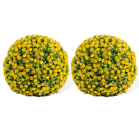 Boules de buis artificiel Garvee de 40 cm (15,7 pouces), résistantes aux intempéries et sans entretien, en polyéthylène (PE), pour une utilisation intérieure et extérieure, vertes.