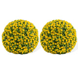 Lot de 2 boules de buis artificiel Garvee, 45 cm, résistantes aux intempéries et faciles d'entretien, jaunes, pour l'intérieur et l'extérieur, mariages et jardins.