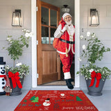 Tapis de porte décoratif de Noël Garvee Lin Like Weave, profil bas, 40 x 80 cm, intérieur et extérieur, antidérapant et durable.