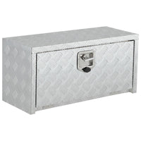 Garvee Coffre sous châssis en aluminium robuste 76 x 30 x 36 cm, rangement étanche argent pour pick-up, camping-car et remorque