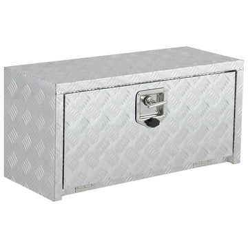 Garvee Coffre sous châssis en aluminium robuste 76 x 30 x 36 cm, rangement étanche argent pour pick-up, camping-car et remorque