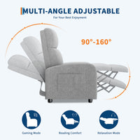 Fauteuil inclinable Garvee pour adultes, ergonomique et réglable, avec poche latérale, dossier haut, larges accoudoirs, assise rembourrée, idéal pour le salon ou la salle de cinéma maison.