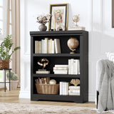 Garvee Étagère de rangement réglable en bois et MDF, design classique et structure robuste, pour maison et bureau, finition naturelle - Noir