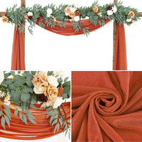 Arche de mariage Garvee, rideau en tulle drapé en mousseline 70x550cm, couleur caramel, décoration de mariage