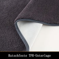 Tapis de bain GARVEE en microfibre de qualité hôtelière, antidérapant, gris foncé, 40 x 60 cm