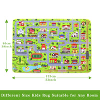 Tapis puzzle Garvee pour enfants, motif route grise, doux, épais, antidérapant et lavable, 120 x 160 cm, pour salle de jeux