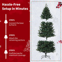 Sapin de Noël artificiel Garvee 180 cm en PE/PVC, illuminé pour créer une ambiance de Noël festive et idéale pour les fêtes de famille.