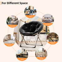 Fauteuil pliant rembourré Garvee, structure en métal, ultra-doux, pliable et robuste, idéal pour la chambre et le jardin.