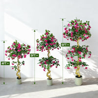Bougainvillier artificiel rose Garvee de 1,8 m, réaliste et facile d'entretien, en soie, pour une utilisation intérieure et extérieure, léger et polyvalent