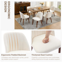 Ensemble de 2 chaises de salle à manger Garvee en bois, rembourrées, design moderne, compactes, marron, pour cuisine et restaurant.