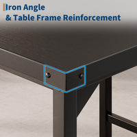 Ensemble table et chaises Garvee pour 4 personnes avec repose-pieds et protections d'angle, hauteur comptoir, tabourets de bar rembourrés, structure en métal, plateau en bois, compact, pour cuisine et appartement, multicolore