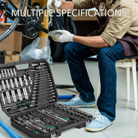 Coffret d'outils Garvee 216 pièces avec entraînements 1/4", 3/8" et 1/2", cliquet à changement rapide 72 dents, coffret robuste pour réparations automobiles et domestiques