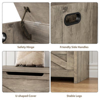 Banc de rangement en bois Garvee 30 pouces avec verrou de sécurité pour salon et chambre, grand, robuste et polyvalent