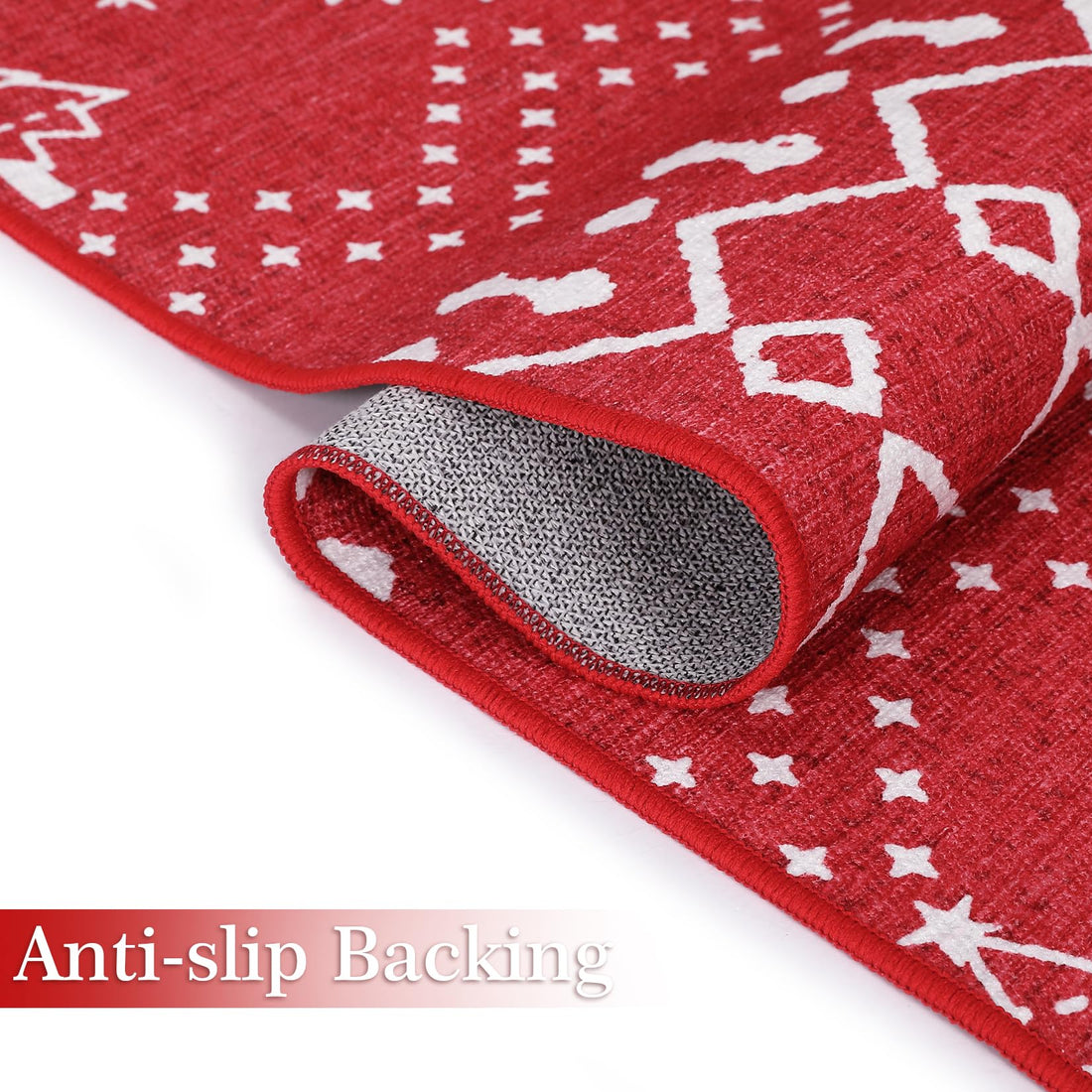 Tapis de Noël Garvee, antidérapant, lavable, résistant aux taches et à l'eau, pour la cuisine, l'entrée, la chambre, la buanderie, en polyester doux.