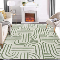 Tapis de salon Garvee 200x290 cm, lavable, antidérapant, à poils courts, gris, pour salon, chambre ou salle à manger
