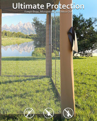 Garvee Tonnelle Pliante 335 x 335 cm avec Moustiquaire, Métal Anticorrosion, Hauteur Réglable, pour Jardin, Terrasse et Camping