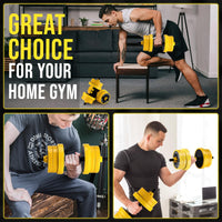 Haltères réglables Garvee 20 kg (44 lbs) avec revêtement PE, double verrouillage, pour la maison et la salle de sport, prise en main confortable, noires