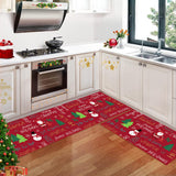 Ensemble de 2 tapis de cuisine Garvee, antidérapants, pour la cuisine, le couloir et la salle à manger, 40 x 60 cm + 40 x 120 cm, multicolores.
