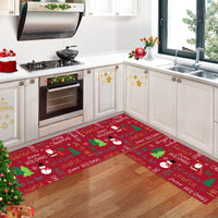 Ensemble de 2 tapis de cuisine Garvee, antidérapants, pour la cuisine, le couloir et la salle à manger, 40 x 60 cm + 40 x 120 cm, multicolores.