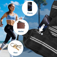 Gilet lesté ajustable Garvee 4-10 lbs en néoprène respirant avec bandes réfléchissantes, poches, idéal pour le fitness, l'entraînement et le jogging (noir).