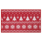 Tapis de Noël lavable Garvee rouge à motif cœur, antidérapant, 50 x 80 cm, pour l'intérieur et l'extérieur. Décoration de Noël.