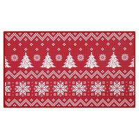 Tapis de Noël lavable Garvee rouge à motif cœur, antidérapant, 50 x 80 cm, pour l'intérieur et l'extérieur. Décoration de Noël.