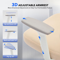 Chaise de bureau ergonomique Garvee en maille avec soutien lombaire réglable, dossier haut, accoudoirs 3D, structure en métal, pivotante, pour bureau et télétravail, noire