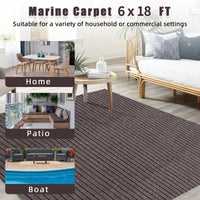 Tapis de sol antidérapant Garvee pour bateaux, yachts, SUP, kayaks et camping-cars, 1,8 x 5,5 m, gris, pour extérieur.