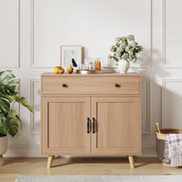 Buffet/meuble de rangement en bois Garvee, spacieux et résistant, design élégant, marron classique