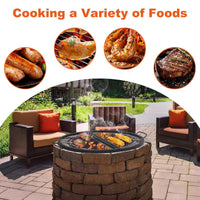 Grille de barbecue pliable Garvee X-Marks en acier robuste, idéale pour le camping et les grillades en extérieur. Grande surface de cuisson, résistante à la chaleur jusqu'à 600 °C, avec poignées.