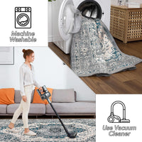 Tapis persan Garvee 200 x 290 cm Gris-Bleu