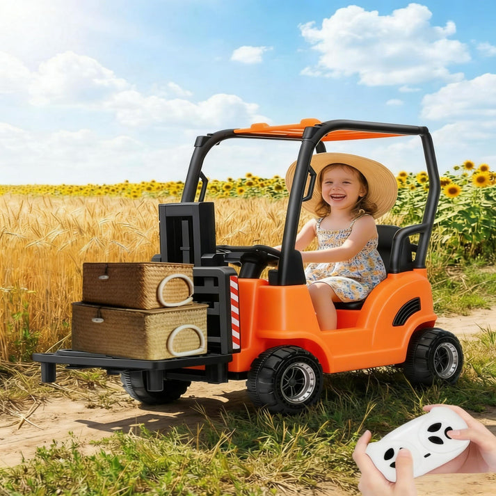 Chariot élévateur enfant mode auto‑enfant et télécommande parentale