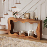 Garvee console style campagne, bois et métal, largeur 160 cm, brun rustique - Brun