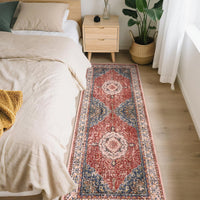 Garvee Boho Vintage Teppich Waschbar Rutschfest für Wohnzimmer & Schlafzimmer