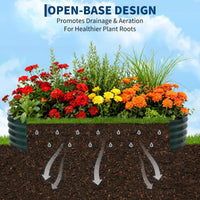 Jardinière surélevée en métal robuste Garvee avec cadre renforcé et filet de protection contre les oiseaux, pour jardin et terrasse, ouverte, résistante aux intempéries et durable.