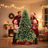 Sapin de Noël artificiel Garvee – 214 cm, 300 LED, 1350 branches, aiguilles en PVC, pour Noël