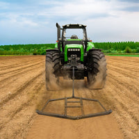 Garvee Herse niveleuse pour allée 168 cm avec 2 barres réglables, drag harrow tractée pour ATV, UTV et tracteur de jardin