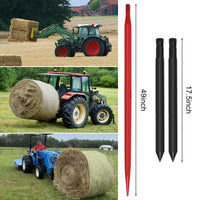 Garvee fourche à foin 124 cm, charge 1 361 kg, acier à ressort, revêtement en poudre, pour tracteur et agriculture