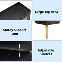 Meuble à chaussures Garvee avec portes vitrées, 5 niveaux, grande capacité, étagères réglables, matériau MDF, design moderne, pour entrée et salon