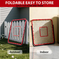Filet de rebond de football Garvee 113 x 113 cm avec cadre en fer, angle réglable pour jardin et terrain, robuste et facile à monter