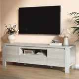 Garvee meuble TV style campagne sans poignées, largeur 160 cm, gris - Gris