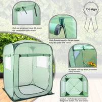 Serre pliante Garvee avec bâche renforcée en PE pour jardin et intérieur, 121 x 121 x 160 cm, transparente
