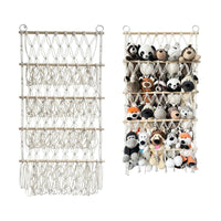 Garvee Étagère à peluches à 4 niveaux, organisateur de jouets suspendu pour chambre d'enfant, 105 x 52 cm, blanc