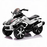 Garvee Tricycle Électrique pour Enfants 12 V, 3 Roues, Démarrage Doux, Éclairage LED et Musique, Plastique Résistant, pour Enfants de 3 à 8 Ans, Blanc - Blanc